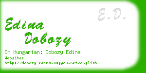 edina dobozy business card